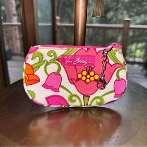 Vera Bradley Pink and Green Floral Coin Purse